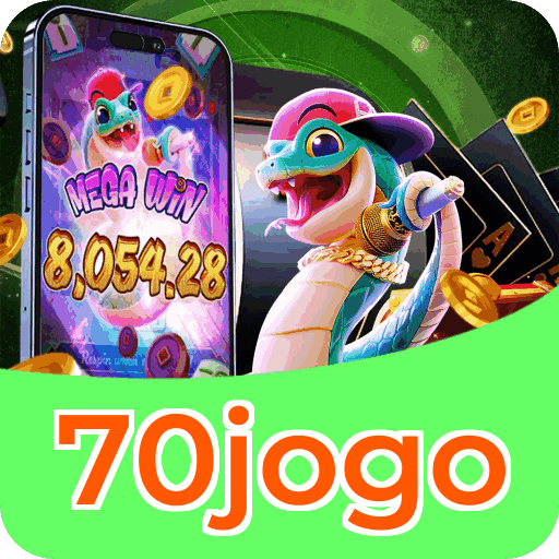 Números do app 70jogo em material de marketing — ilustração, não auditoria